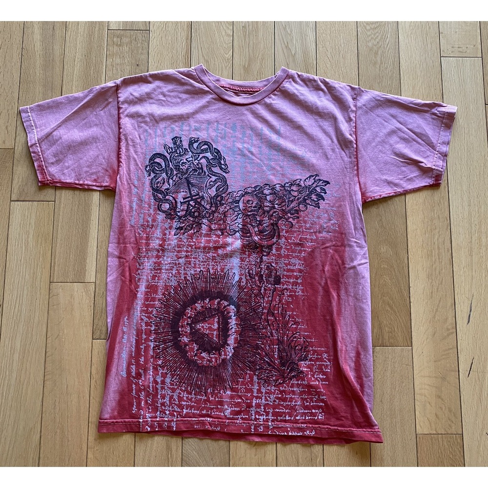 VINTAGE MENS INC INTERNATIONAL CONCEPTS SKULL/SKELETON Peach/Red T-SHIRT SIZE M